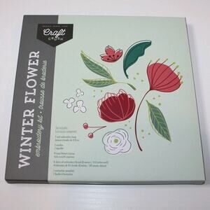 Craft Crush Embroidery Kit Winter Flower Brand New